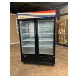 2021 Atosa 2 door glass refrigerator on casters