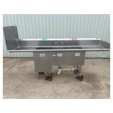 Stainless steel 3 comp sink