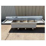 90'x24' Stainless Steel 3-Comp Sink