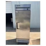 True 1 door commercial freezer on casters