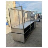 132x30 stainless steel table with sink