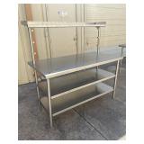 60ï¿½x30ï¿½ stainless steel table with shelves