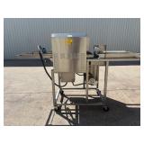 Belshaw donut glazer on casters