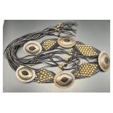 Vintage conchos and bead accents belt.