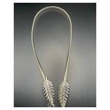 silver leaf design stretch elastic waist belt