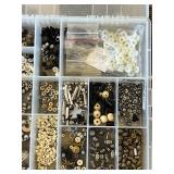 Assorted beads in various shapes, sizes and mater