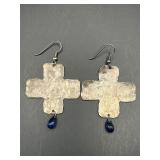 vintage cross earrings