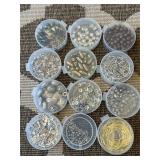 jewelry making supplies featuring various charms,