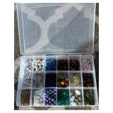 Assorted beads in various shapes, sizes