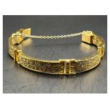 Vintage marked iA Damascene Bracelet