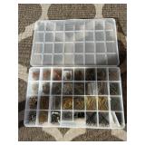 Assorted beads in various shapes, sizes and materi