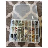 Assorted beads in various shapes, sizes