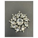 Weiss Co rhinestone brooch pin.