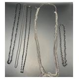 5 chain necklaces lot