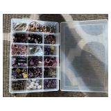 Assorted beads in various shapes, sizes