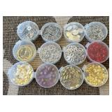 jewelry making supplies featuring various charms,