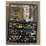 Large jewelry lot with the display case.