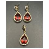 Marked EB earnings and pendant set.