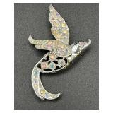 Vintage Sara Coventry Silver Tone Bird brooch pin
