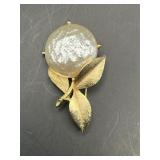 VINTAGE SARAH COVENTRY Faux Pearl Flower Brooch