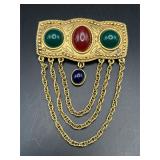 Vintage gold tone brooch pin.