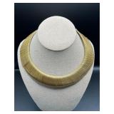 Vintage gold tone collar choker necklace.
