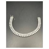 Vintage double row bracelet with Double Safety Loc