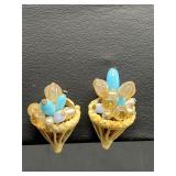 Vintage Florenza clip on earrings