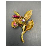 Vintage flower brooch pin.