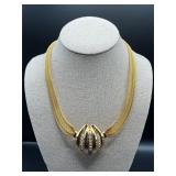 gold-tone chocker necklace