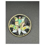 vintage Alpaca Mexico silver brooch Pendant