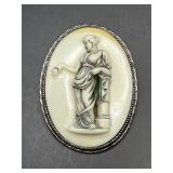 Vintage Greek Camro brooch pin.