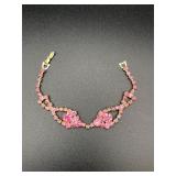 vintage pink rhinestone Bracelet