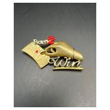 vintage 'Born 2 Win' brooch AJC