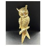 Vintage owl brooch pin
