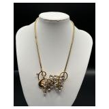 Vintage marked Phyllis rhinestone chain slide