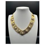 Vintage Mosell Faux Baroque Pearl, Rhinestones