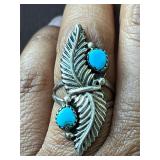 Marked AM. Alfred Martinez Sterling ring.