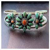 Native American style, marked 925,  cuff bracelet