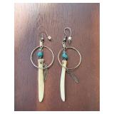 tribal boho-style dangle earrings