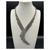 vintage 1950s rhinestone statement necklace