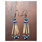 handmade Native American-style dangle earrings