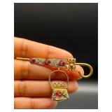 vintage needlepoint pattern umbrella and purse bag