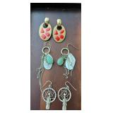 Three pairs of earrings