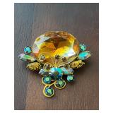 vintage gorgeous Juliana style aurora borealis pin