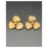 Vintage flower west Germany clip on earrings