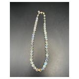 vintage crystal bead necklace Aurora Borealis (AB)