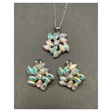 Vintage B David earrings and necklace set.