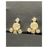 Vintage rhinestone screwback earrings