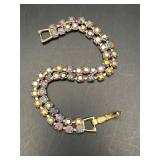 Vintage Weiss aurora borealis rhinestone bracelet